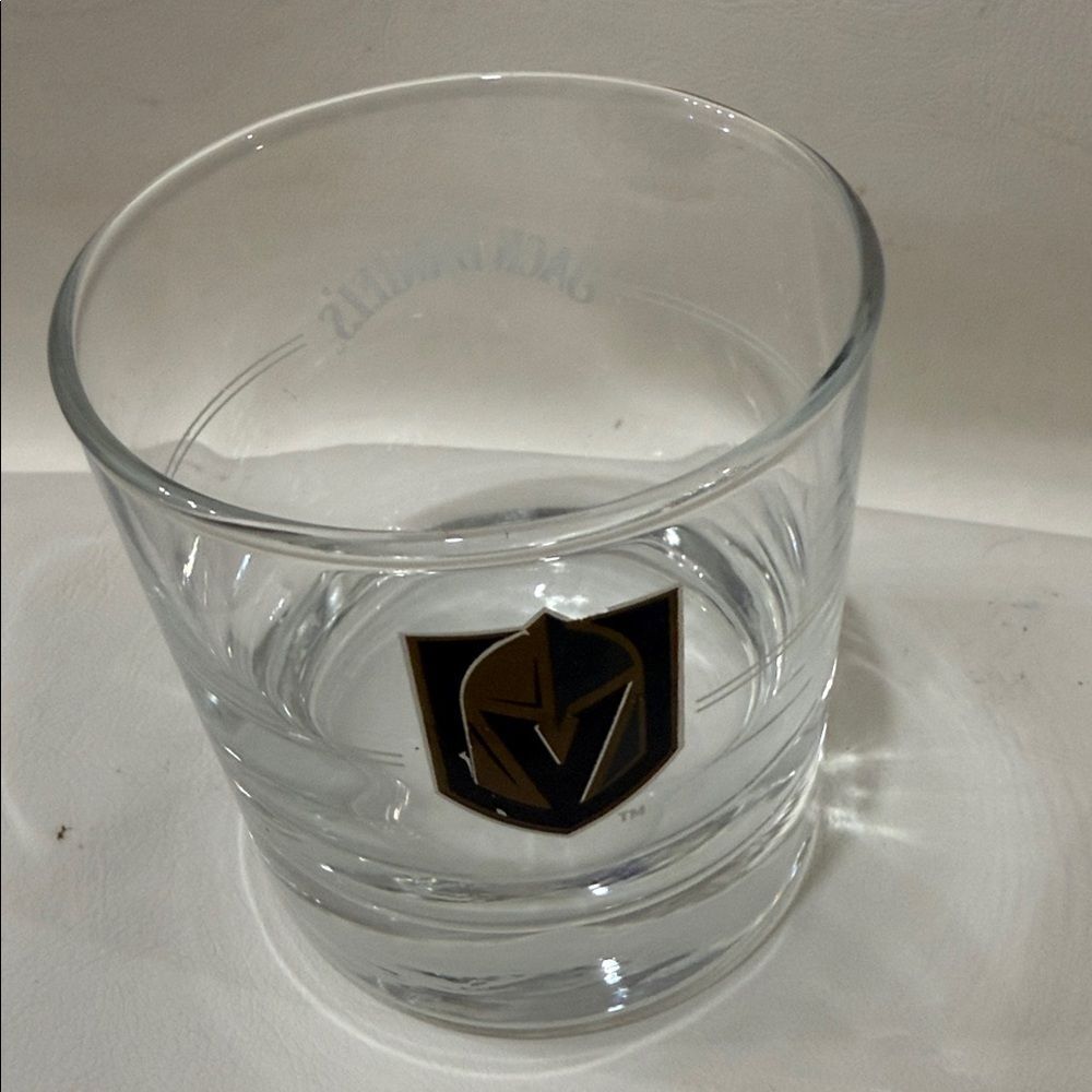 VGK Jack Daniel’s One 8 Ounce Glass Whiskey Rocks Cocktail Bar Las Vegas Hockey